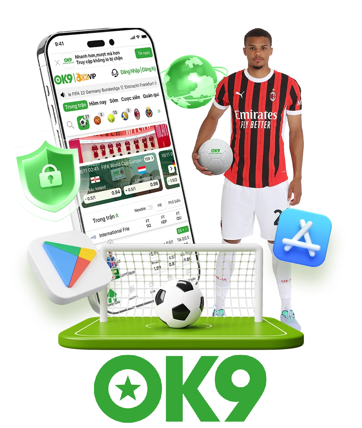 Ứng dụng OK9 trên di động